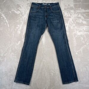 Wrangler Retro Men's Jeans Slim Boot Cut Denim Western Casual 33x36 Blue